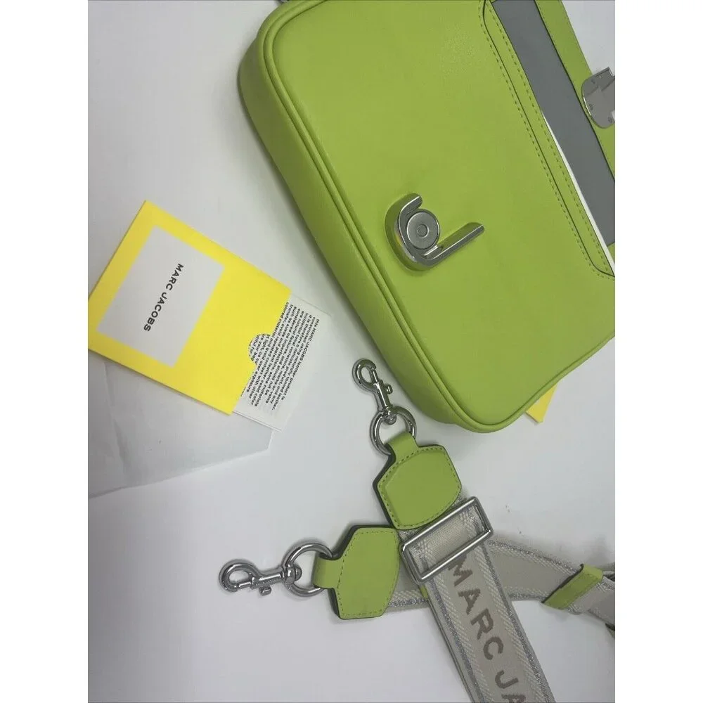 Marc Jacobs The J Green Glow Smooth Leather Shoulder Crossbody Handbag Purse - Picture 11 of 13